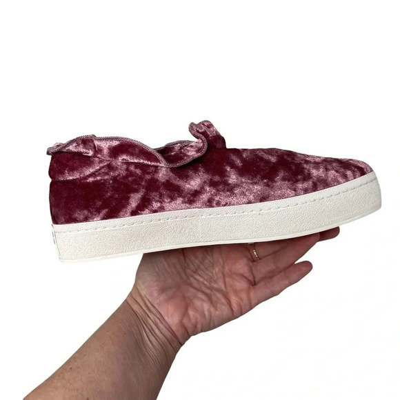 Opening Ceremony DiDi‎ Ruffle Ash Rose Platform Velvet Shoes Size 37 M New - Picture 9 of 12